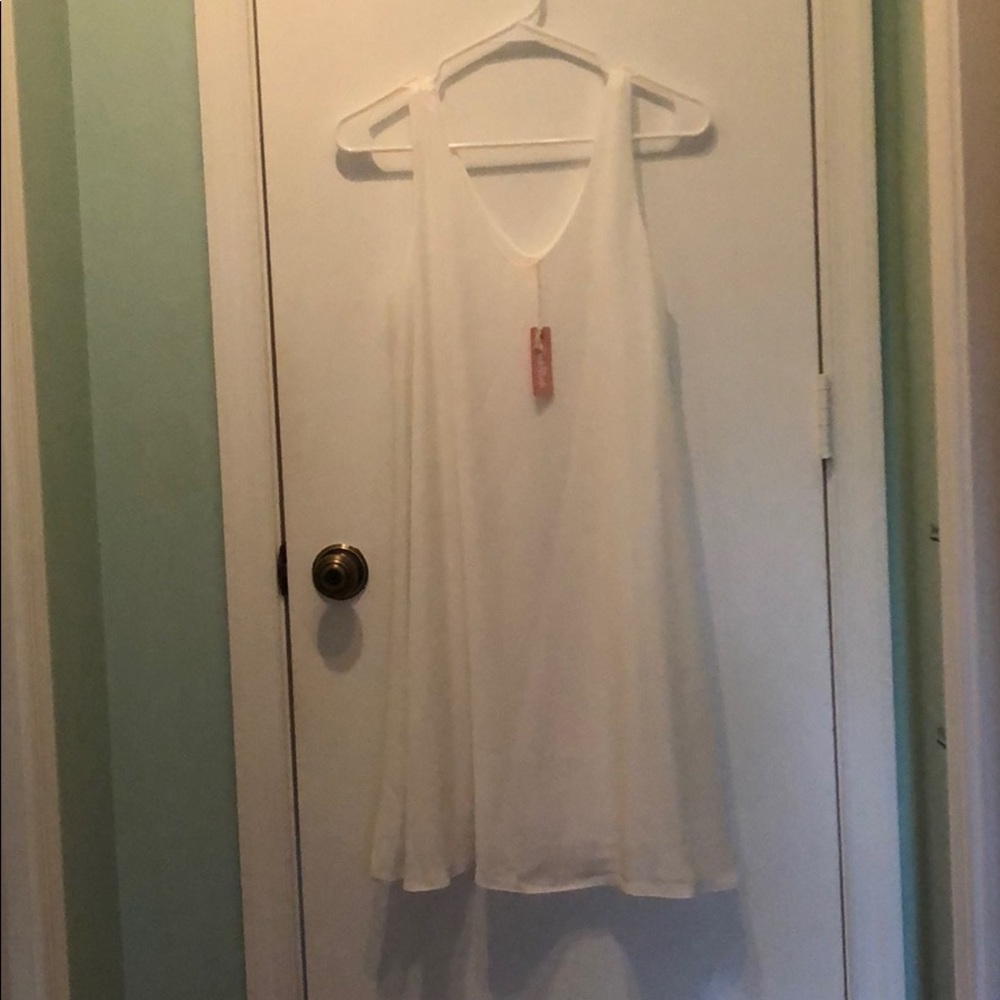 Pink blush white maternity dress